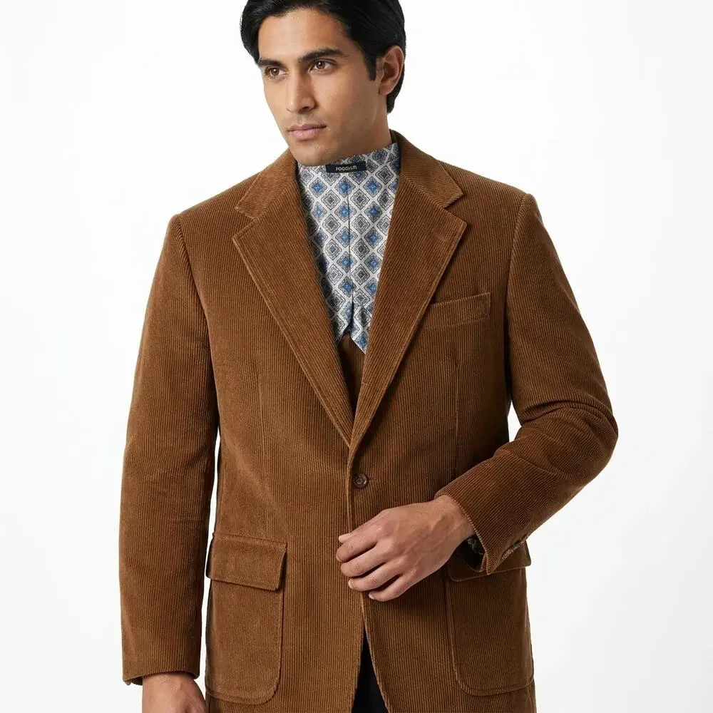 Haggar Brown Blazer Lined Jacket Men Size 42L